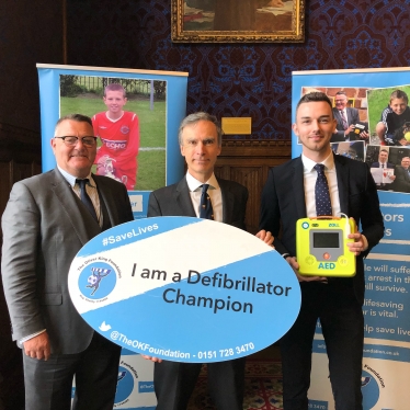 School defibrillator campaign