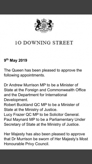 No. 10 confirmation letter