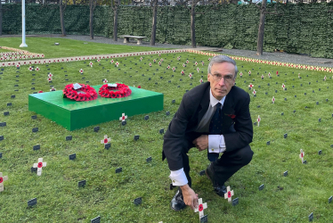 ANDREW'S TRIBUTE AT COMMONS CONSTITUENCY GARDEN OF REMEMBRANCE